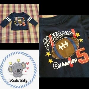 Size N/B baby boys baby football shirt